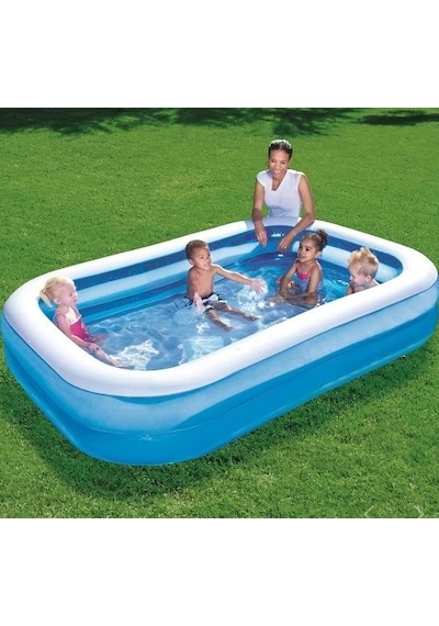 Bestway 54006 Aile Boy Şişme Havuz 262x175x51 Cm Jumbo Havuz Mavi