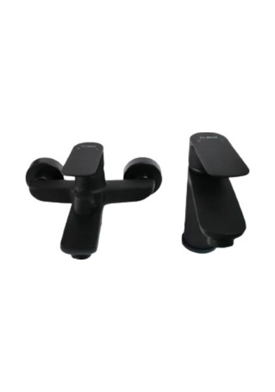 Fleko Siyah Mix Lavabo& Banyo Batarya 2li Set Diğer