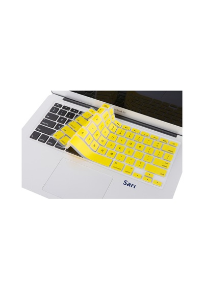 Apple Uyumlu MacBook Klavye Air Pro Koruyucu Us-abd İngilizce Eski Usb'li Model 2008/2017 İle Sarı