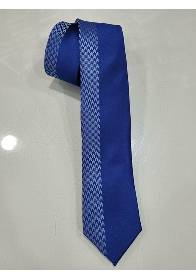 Pierre Cardin Desenli İnce Kravat Mavi