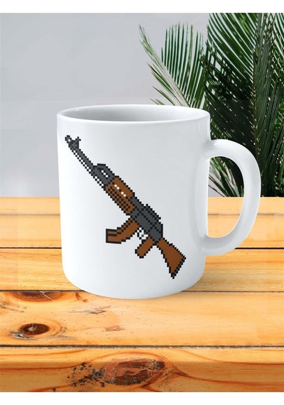 Ak-47 Kalaşnikof Baskılı Kupa Bardak Kişiye Özel Model 5 Çok Renkli