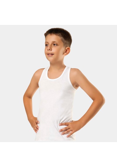 Türen Erkek Çocuk Atlet 2'li Paket 303 Beyaz
