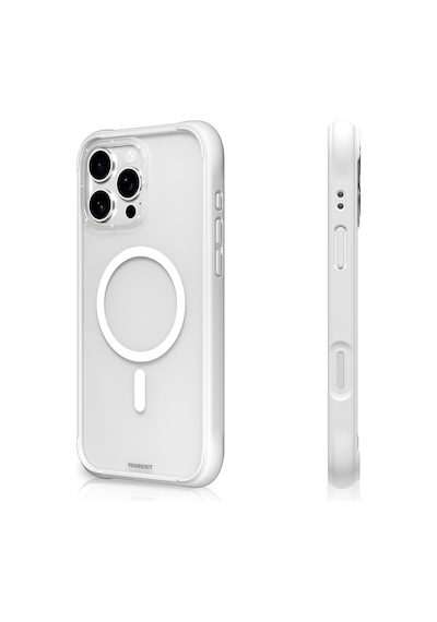 Apple Uyumlu iPhone 16 Pro Kılıf M-safe Şarj Özellikli Youngkit Macaroon Serisi Kapak Beyaz