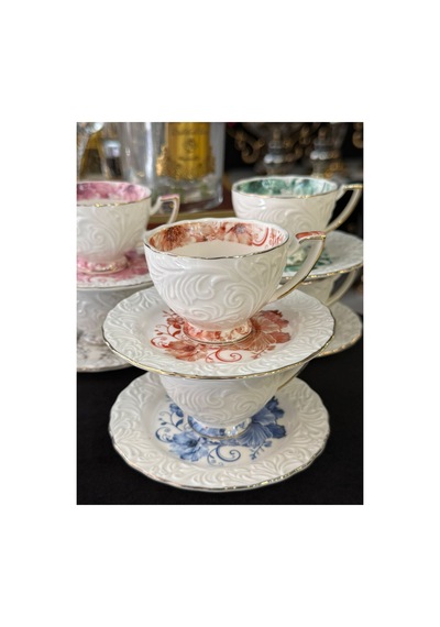 Esterhomedecor 6 Kişilik Porselen Kahve Fincan Takımı Beyaz