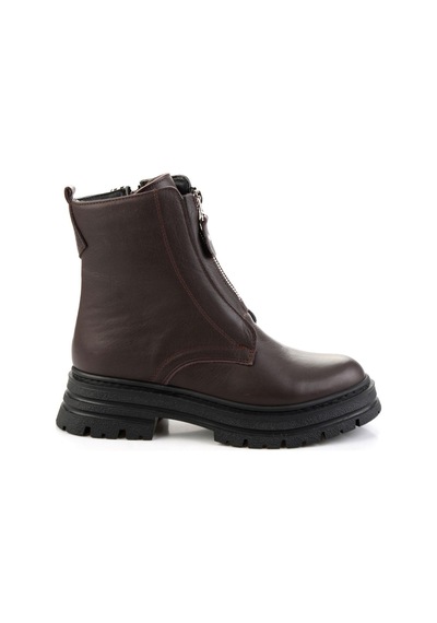 Bambi Kahve Hakiki Deri Kadın Bot & Bootie K02286089903 Kahve