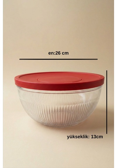 Çok Amaçlı Mikser Cam Karıştırma Kabı 5000 Ml kırmızı