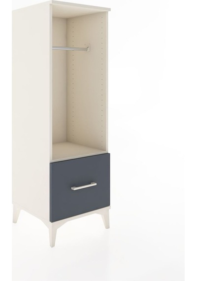 Hyperion Dolap Tek Raflı Tek Çekmeceli Tek Askılı 44x44x134 Aytaşı-antrasit Aytası