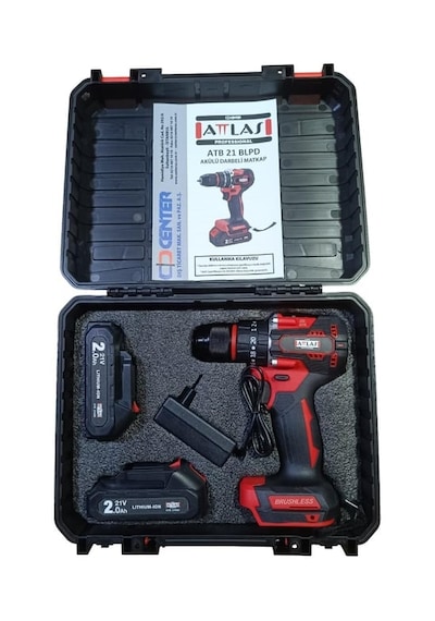 Attlas Atb 21 BLPD-202C 21V 2x2.0 Ah Çift Akülü Kömürsüz Darbeli Matkap - A0104075