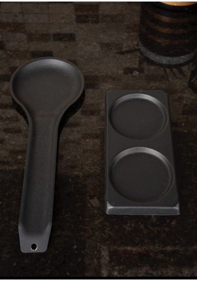 2 Li Metal Kaşıklık Kaşık Altlığı Ve Yağdanlık Altlığı Amber Yağlık Ve Sabunluklara Özel Siyah 694763949 Siyah