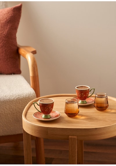 Bella Maison Ethnic 6'lı Kahve Fincanı Seti 90 Cc Çok Renkli