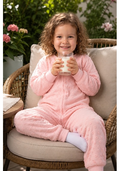 Babyhola Mevsimlik Çocuk Uyku Tulumu 1.5 Tog 1-8 Yaş Unisex Uzun Kollu %100 Pamuk 2710 Pembe
