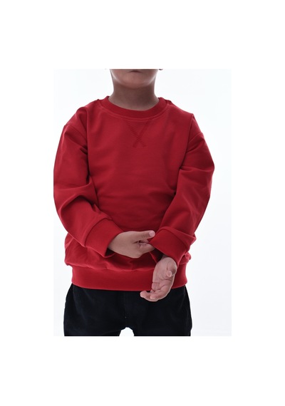 Erkek Çocuk Kırmızı Sweatshirt %100 Pamuk, Yumuşak Kumaş, Rahat Kalıp, Günlük Spor Stil Kırmızı Erkek Çocuk Kırmızı Sweatshirt %100 Pamuk, Yumuşak Kumaş, Rahat Kalıp, Günlük Spor Stil Kırmızı