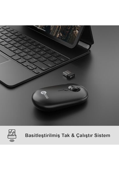 Lecoo WS212 Kablosuz Ergonomik Optik Mouse