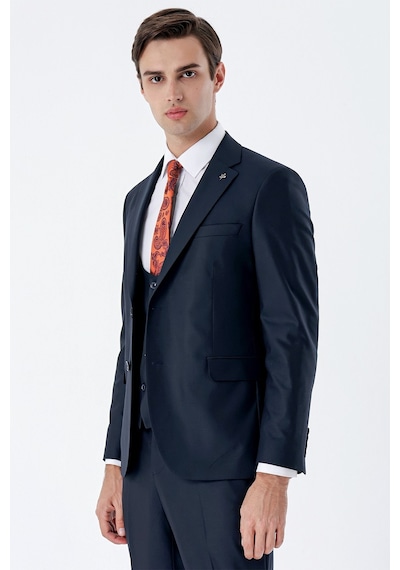 İmza Lacivert Mono Yaka Çift Yırtmaç Yelekli 6 Drop Slim Fit Dar Kesim Basic Takım Elbise 1001240186-lacivert Lacivert İmza Lacivert Mono Yaka Çift Yırtmaç Yelekli 6 Drop Slim Fit Dar Kesim Basic Takım Elbise 1001240186-lacivert Lacivert