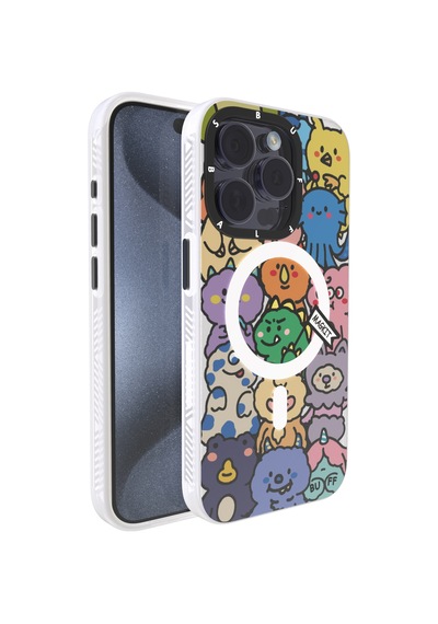 BuffiPhone Uyumlu 15 Pro Magkit Desenli Kılıf