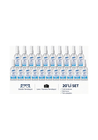 Modatüm Gözlük Camı Temizleme Spreyi 20 Adet 50ml, Tv-tablet Ekranı Çok Amaçlı Temizleme Spreyi
