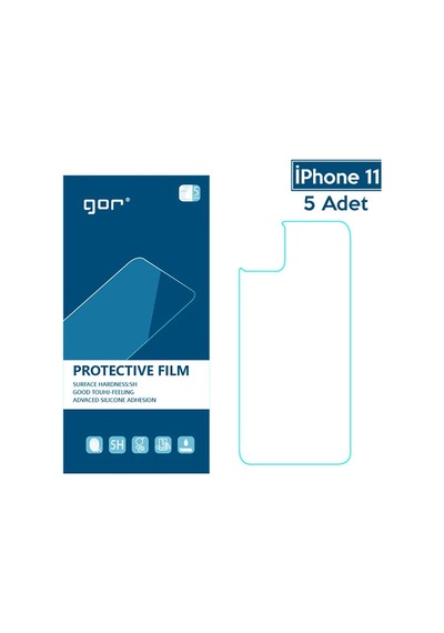 Gor İphone 11 6.1 Çizilmez Arka Koruyucu Jelatin 5 Adet Set- 5775 Mh-hs8303-4209