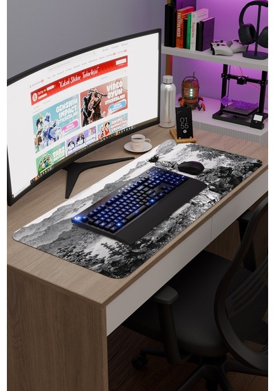 Vagabond Kaymaz Dikişli Kauçuk Oyuncu Mousepad V5 - 90x40 Xxl Gaming Mouse Pad Fare Altlığı