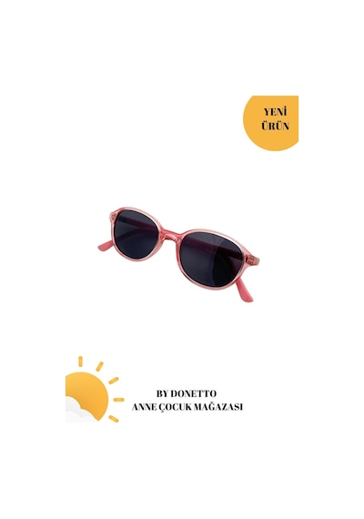 Unisex 0-2 Yaş Polarize Çerçeve Çocuk Güneş Gözlüğü Pembe