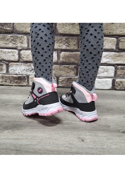 Rahat İçi Kürklü Outdoor Spor Bağcıklı Cırtlı Çocuk Botu Pembe