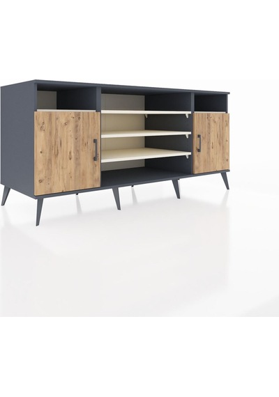 Kronos Konsol 5 Raflı 2 Kapaklı 176x59x83 Antrasit-çam/aytaşı Çam/aytaşı Kronos Konsol 5 Raflı 2 Kapaklı 176x59x83 Antrasit-çam/aytaşı Çam/aytaşı