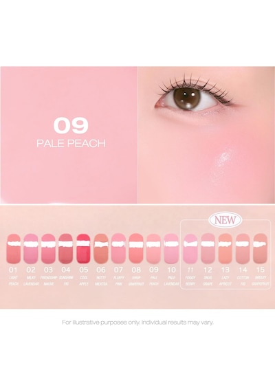 Lexroo İnce Yapılı, Ciltle Bütünleşen, Pigmentli Likit Allık Syrupy Tok Cheek 09 Pale Peach