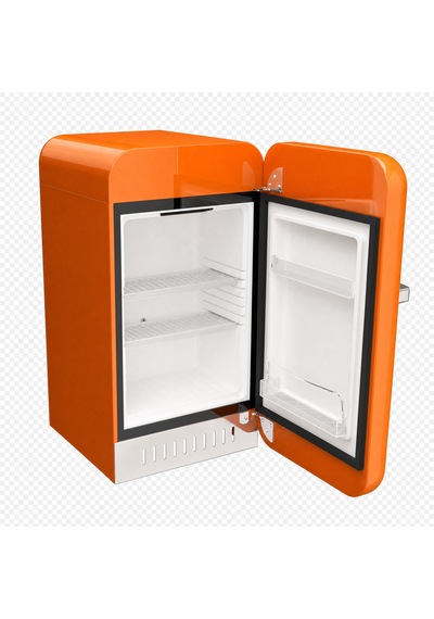 Elektromarla Retro Minibar Mini Buzdolabı Turuncu