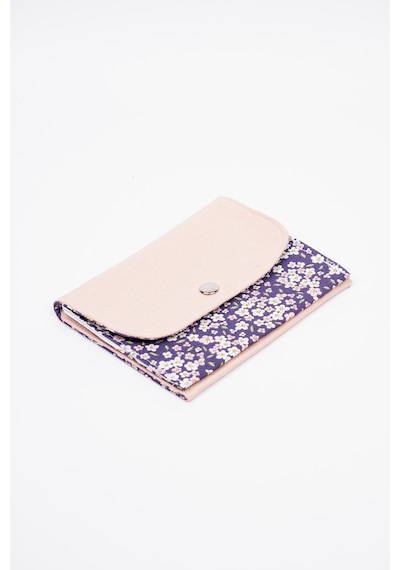 Fabric Craft Bag Kadın Cüzdanı Kumaş, Çıtçıt Kapamalı Gül Kurusu