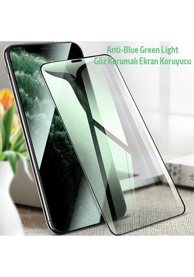 Ally Apple İphone Uyumlu 11 Pro Max Anti -blue Green Light Göz Korumalı Tempered Full Ekran Koruyucu- 5775 standart