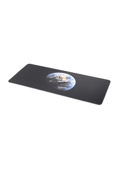 Büyük Oyuncu Mouse Pad 300x700 Mm Mikro Kumaş Yüzeyli Desenli Mousepad, Kaymaz Kauçuk Tabanlı Xl Masa Matı Dünya
