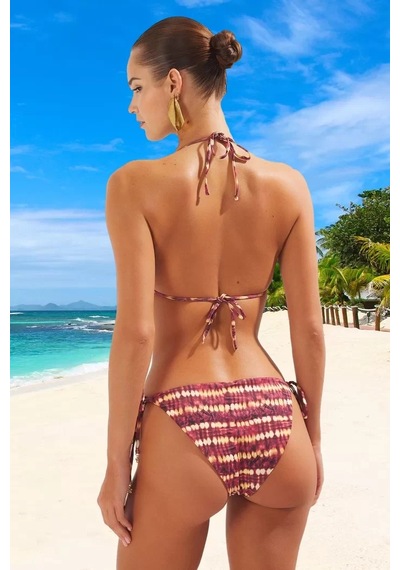 Ersefa Tasarım Bikini Takımı Yüksek Konfor Plaj Ve Havuz İçin Özel Ergon Kahverengi - Çok Renkli