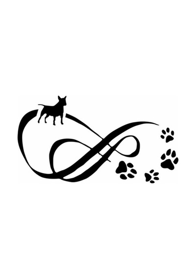 Köpek Ayak Izi Motosiklet Araba Çıkartmaları Oto Sticker 2