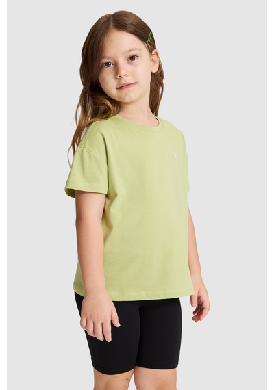 U.S. Polo Assn. Kız Çocuk Çağla Tişört Basic 50325609-vr016 Cagla