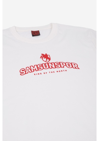 Logolu Samsunspor Baskılı T-shırt Ekru