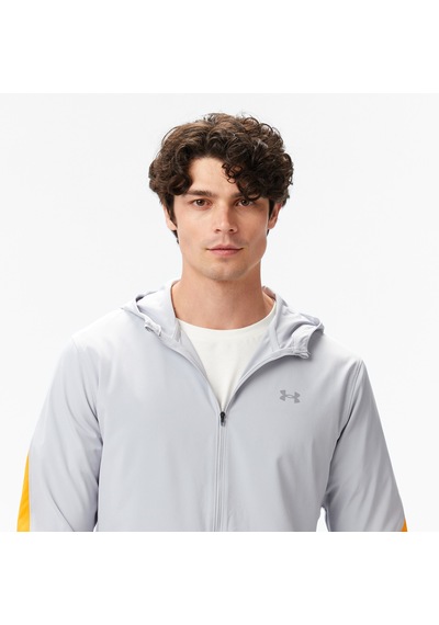Under Armour Elociti Storm Hooded Erkek Gri Koşu Ceketi 6005900 Gri