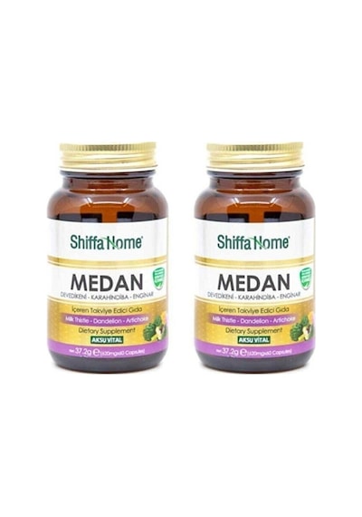 2 Adet Medan Devedikeni-enginar-hindiba 620 Mg-60 Kapsül