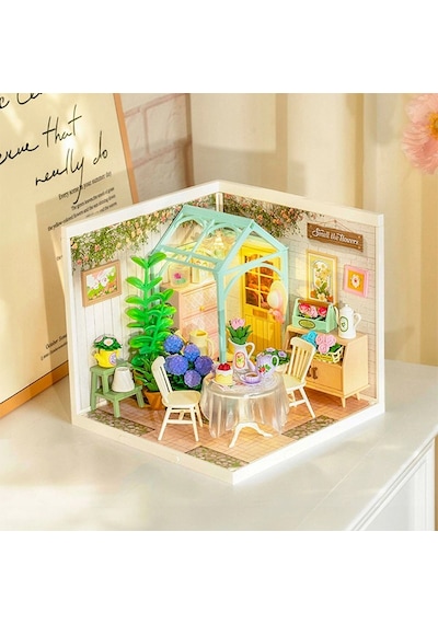 Rolife Dw013b Çiçek Açan Çay Bahçesi Blooming Tea Garden Dıy Minyatür Maket Model Set Mini Dollhouse 3d Model Kit Detaylı Dekoratif Hobi Seti 3d Puzzle Tiny House