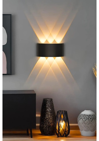 Onerous Amber Led Aplik, Pilli, Siyah Renk