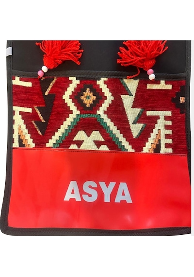 Heybe Orta Boy 32x90cm Modifiye Deri+kilim Asya - Universal