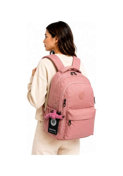 Okul Sırt Çantası Unisex Suya Dayanıklı Kumaş Okul Çantası Bvt2500 Pudra Pembe