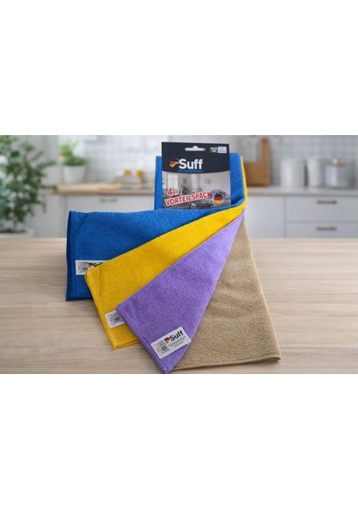 Genel Temizlik Bezi Mikrofiber 4'lü Fırsat Paketi Gül 40x30cm Mix Renk Belirtilmemiş