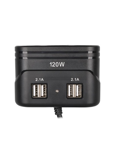 Olesson 1678 12-24v 4 Usb Girişli 120w 80cm Kablolu 3 Lü Araç Çakmak Çoklayıcı