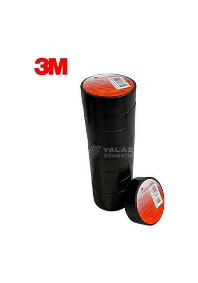 3M İZOLEBANT 18 MM SİYAH (KIRMIZI ETİKET) (10 ADET)