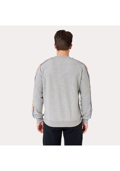 Açık Gri Fila Erkek Bisiklet Yaka Sweatshirt Braid Detail Tm411156 Açık Gri