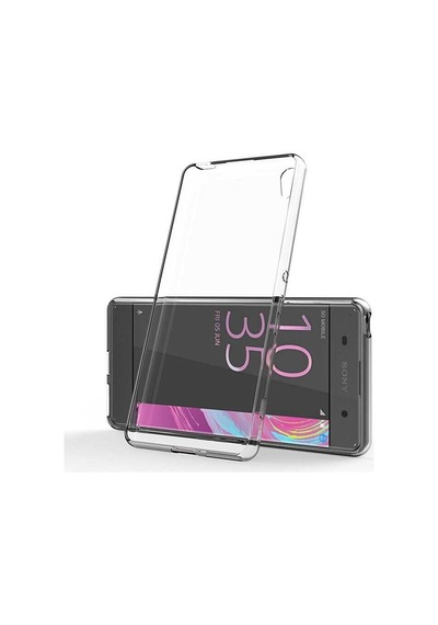Kvy Sony Xperia X Kamera Korumalı Süper Silikon Kılıf Şeffaf