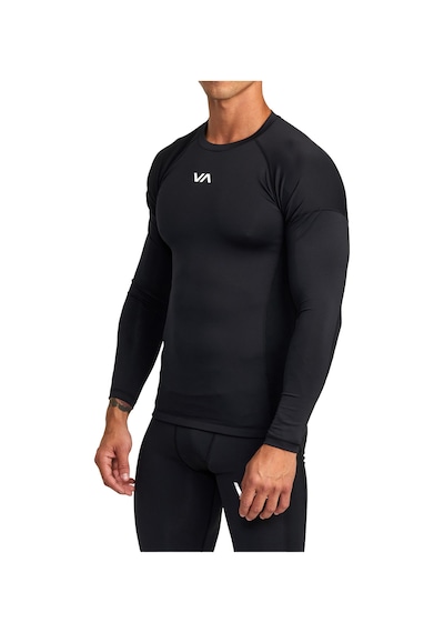 Rvca Rvca Compression Ls Erkek Siyah Koşu Tişört Blk