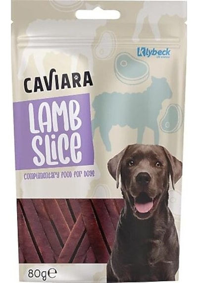Caviara Kurutulmuş Kuzu Dilimleri Köpek Ödülü 80 Gr