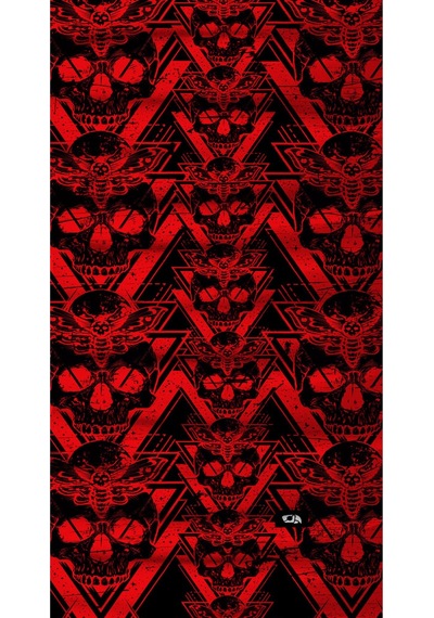 Buffalo Bandana Red Skull Siyah