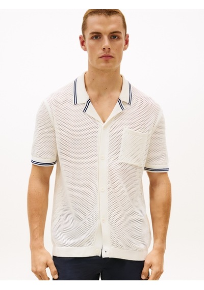Tommy Hilfiger Open Knıt Shırt Erkek Sarı Gömlek - Um0um03824