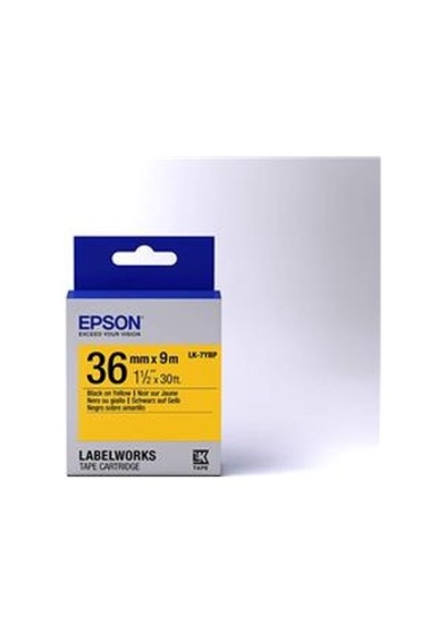 Epson Lk-7ybp Pastel Sarı Üzeri Siyah 36mm 9metre